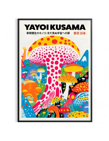 Affiche Champignon Yayoi Kusama basket pas cher