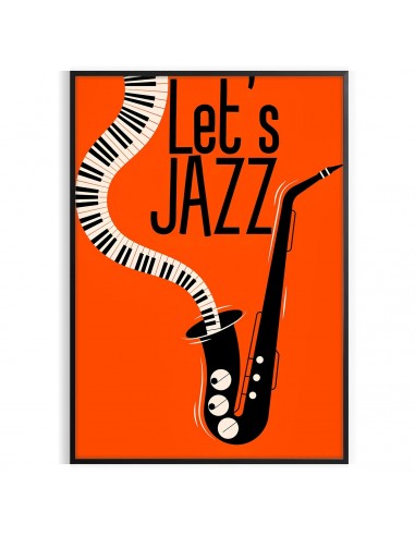 Letsjazzorangeposter Affiche Maximaliste store