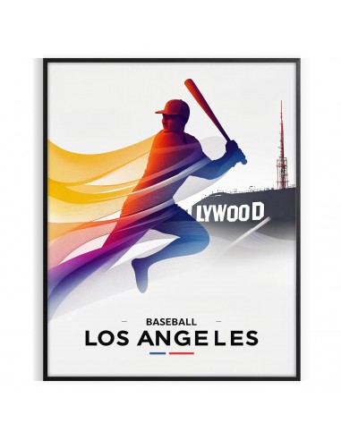 Affiche Baseball Los Angeles la colonne vertébrale