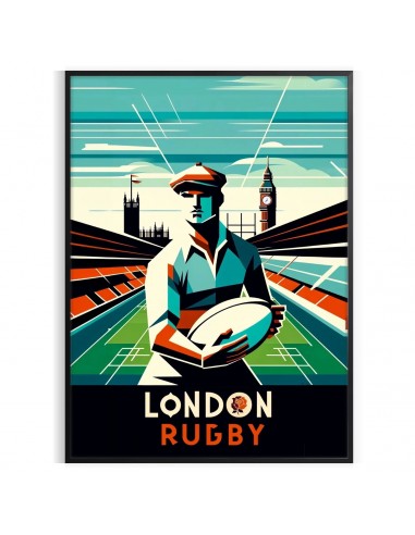 Affiche Rugby Londres la chaussure