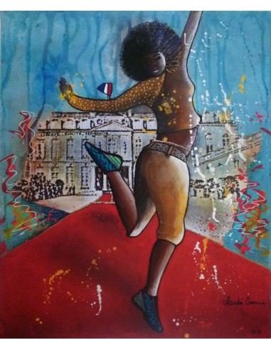 COCCINA  Claudia : Liberté, Égalité, Fraternité (Tableau, Acrylique et tissu sur toile) livraison et retour toujours gratuits