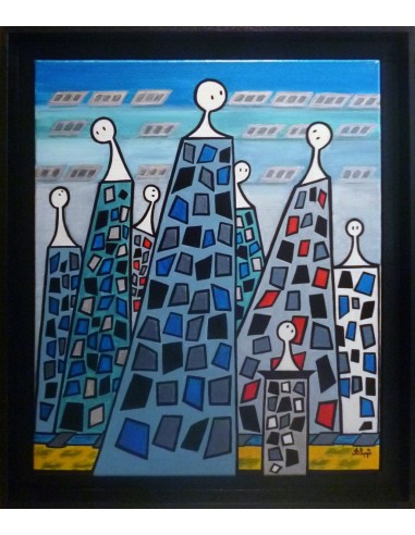 COULIBEUF-ESPEJO Beatrice : Les insouciants à Chicago 1 (Tableau acrylique sur toile ) 50-70% off 