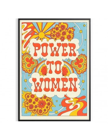 Affiche Groovy Power To Women Venez acheter