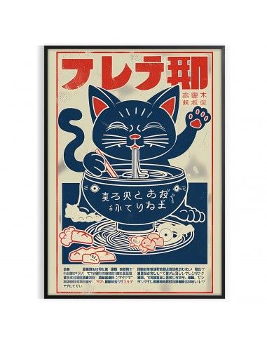 Affiche Cuisine Cat Ramen 1 destockage